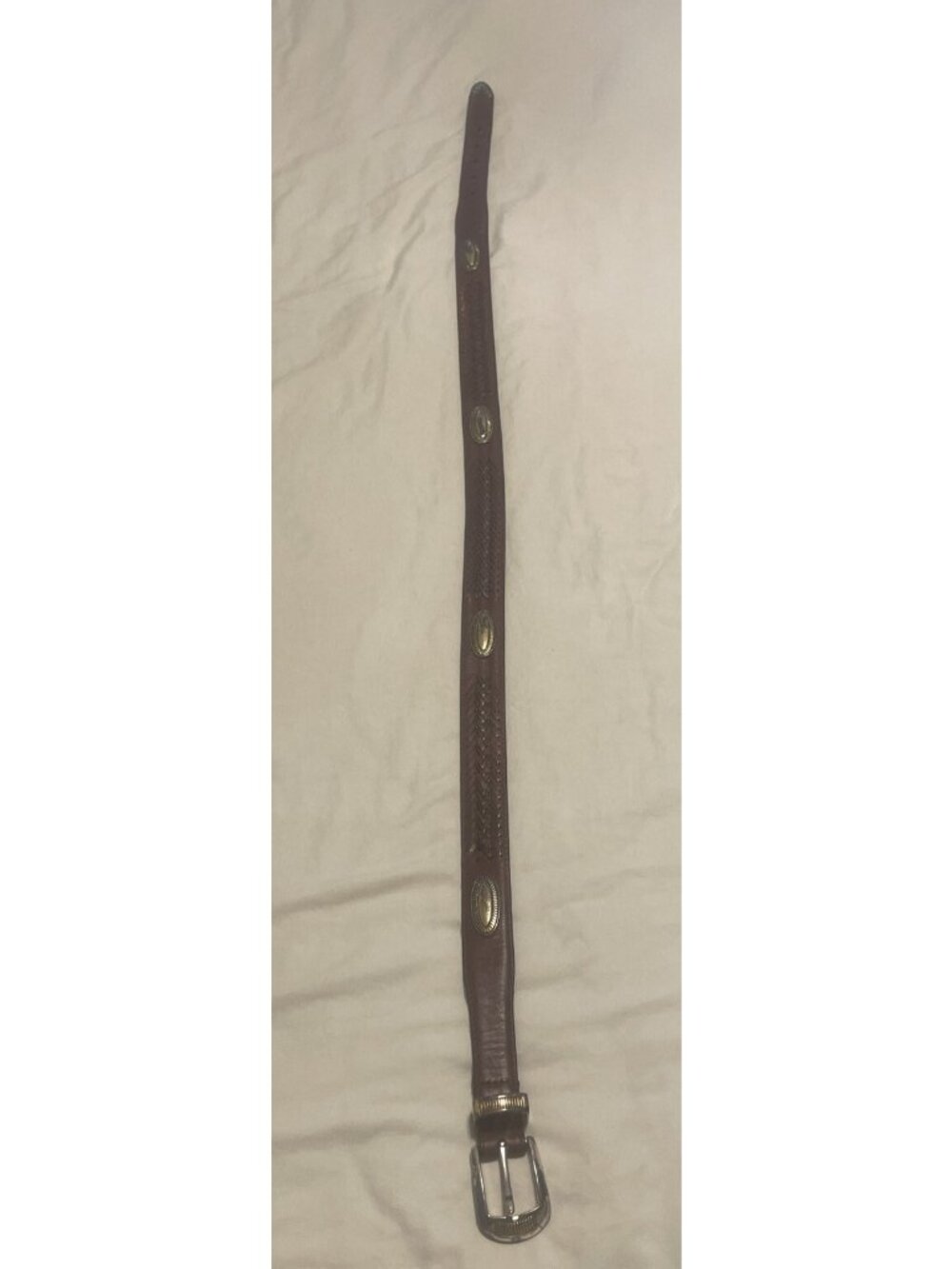 Fossil Belt-Cowhide brown Full Grain Cowhide men’s Ladies unisex belt sz 34
